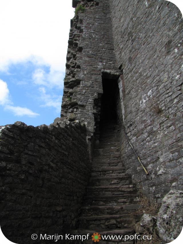 SX16123 Old castle staircase into Carreg Cennen Castle.jpg
